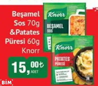 KNORR BEŞAMEL SOS &PATATES PÜRESİ